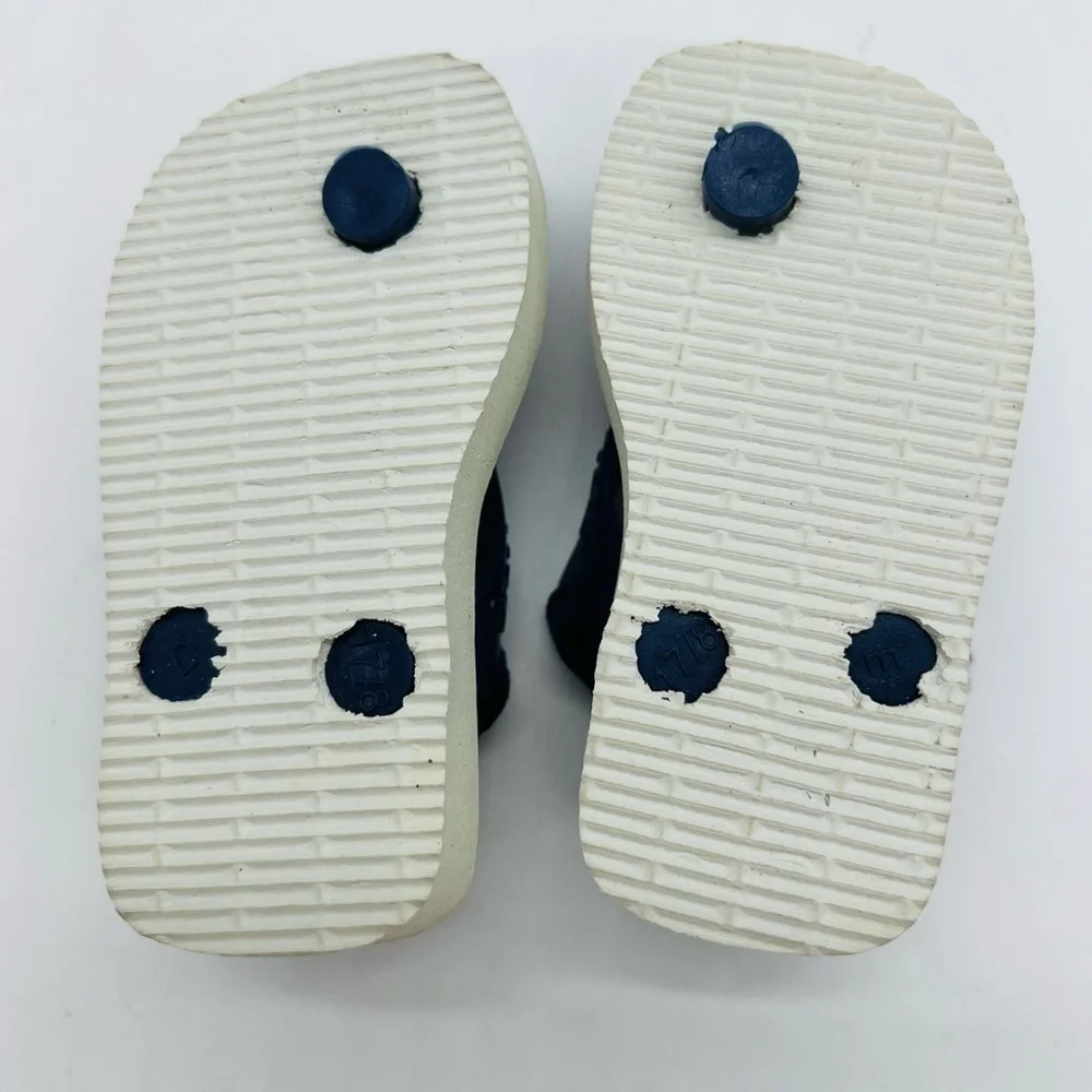 HAVAIANAS BLUE THONG TROPICAL SANDALS BABY SIZE 4